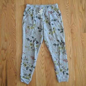 Anthropologie Floral Saturday/Sunday Terry Joggers